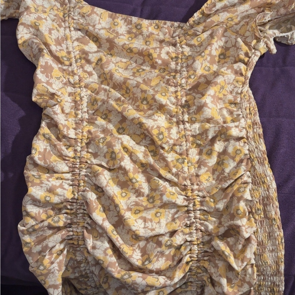Floral Ruched Dress